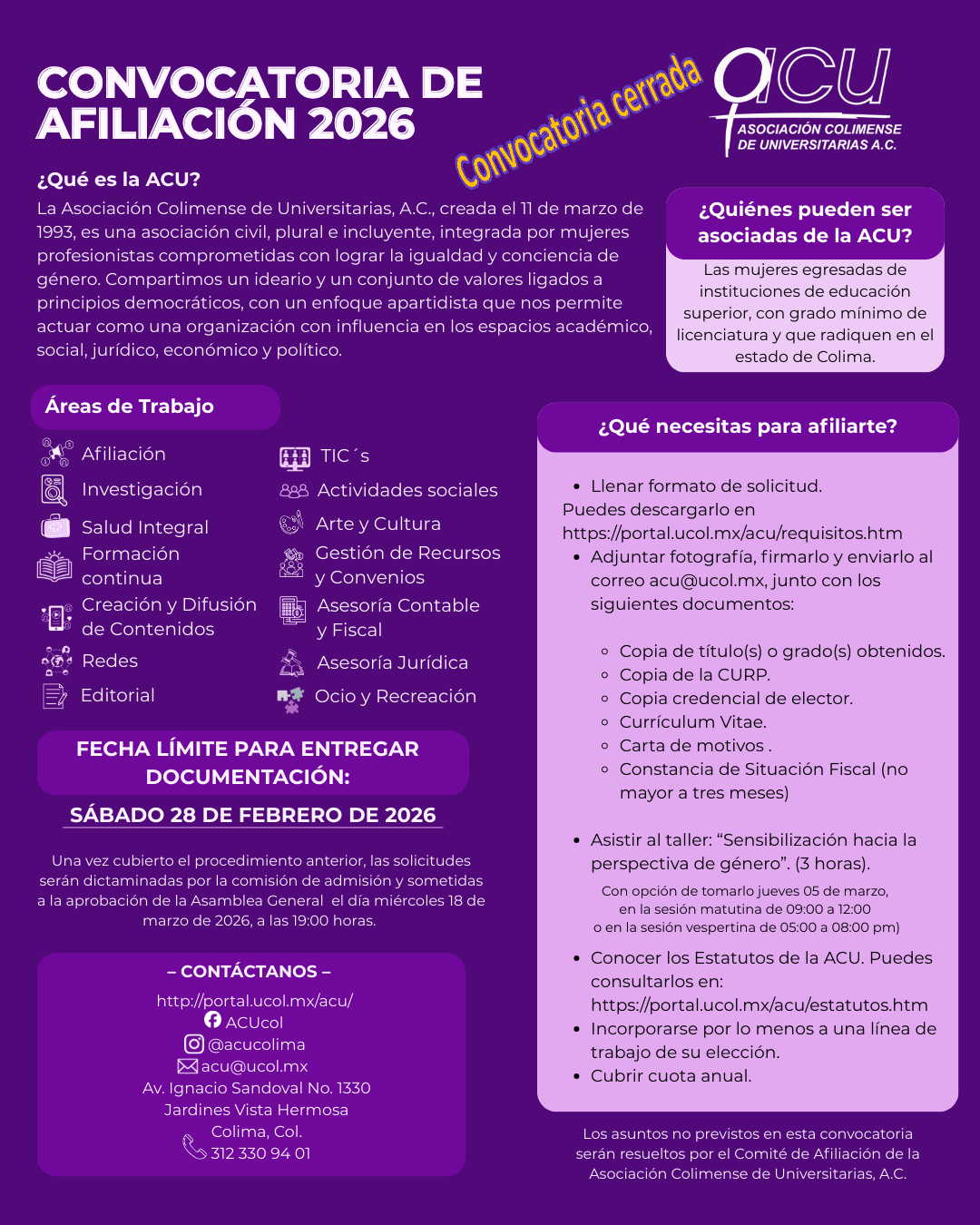 Convocatoria de Afiliación 2026